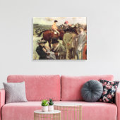 De paardenrace, ca.1890 canvas afdruk (Insitu (Woonkamer))