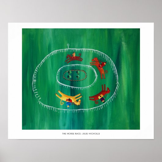 De paardenrace Hedenlandsche Schilderkunst Kunstpr Poster (Voorkant)