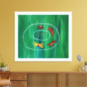 De paardenrace moderne acryl fijne kunstschilderin canvas afdruk (Insitu (Woonkamer))