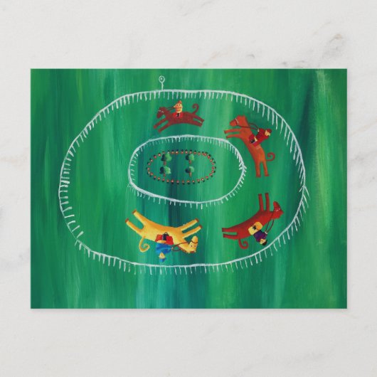 De paardenras briefkaart (Voorkant)