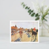 De paardenrennen (de parade), Edgar Degas Briefkaart (Staand voorkant)