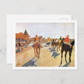 De paardenrennen (de parade), Edgar Degas Briefkaart (Voorkant / Achterkant)