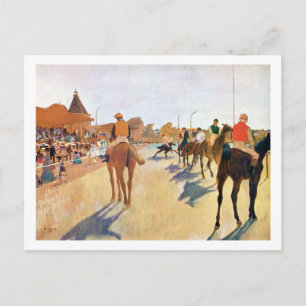 De paardenrennen (de parade), Edgar Degas Briefkaart