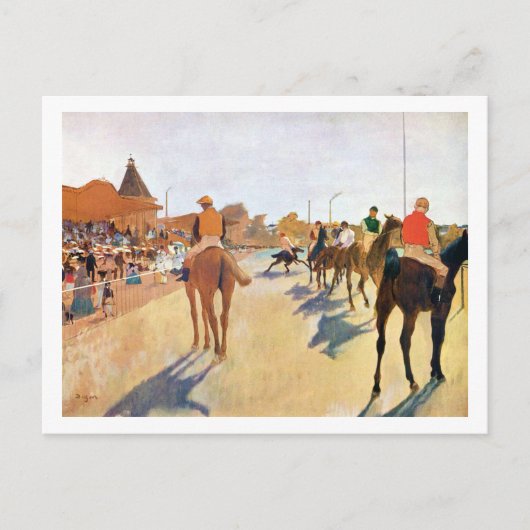 De paardenrennen (de parade), Edgar Degas Briefkaart (Voorkant)