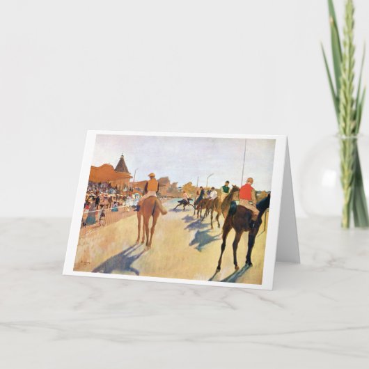 De paardenrennen (de parade), Edgar Degas Kaart (Voorkant)