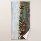 De paardenrennen, Edgar Degas Badhanddoek (Badhanddoek)