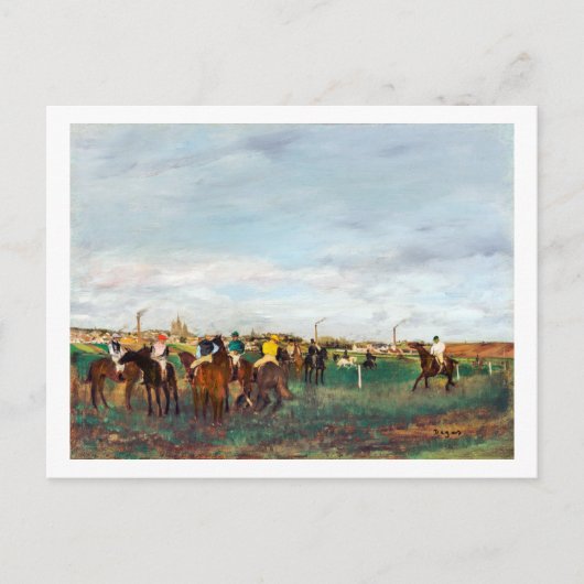 De paardenrennen, Edgar Degas Briefkaart (Voorkant)