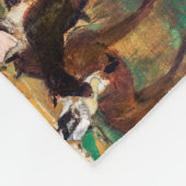 De paardenrennen, Edgar Degas Fleece Deken (Hoek)