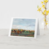 De paardenrennen, Edgar Degas Kaart (Gele Bloem)