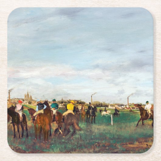 De paardenrennen, Edgar Degas Kartonnen Onderzetters (Voorkant)