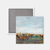 De paardenrennen, Edgar Degas Magneet (Voorkant / Achterkant)
