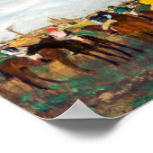 De paardenrennen, Edgar Degas Poster (Hoek)