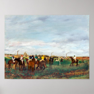 De paardenrennen, Edgar Degas Poster