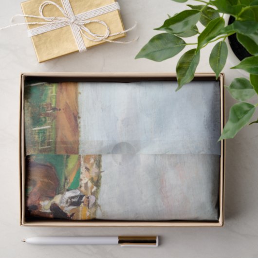 De paardenrennen, Edgar Degas Tissuepapier (Geschenk)