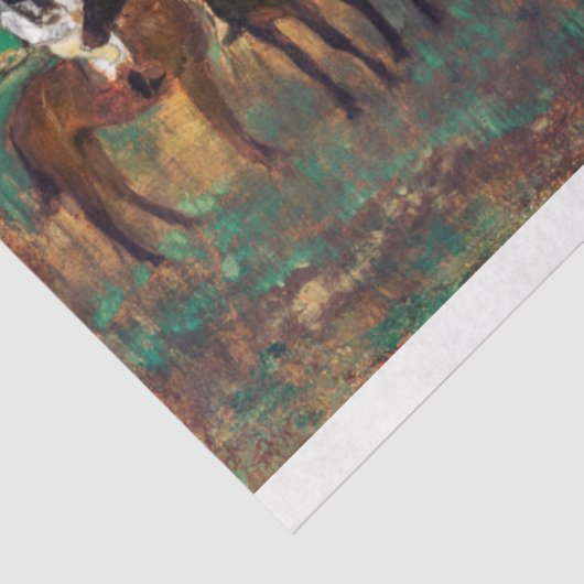 De paardenrennen, Edgar Degas Tissuepapier (Detail)