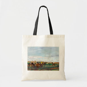 De paardenrennen, Edgar Degas Tote Bag