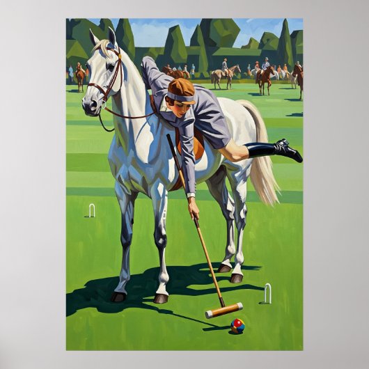 De paardensportcroquet kampioen poster (Voorkant)
