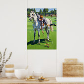 De paardensportcroquet kampioen poster (Keuken)