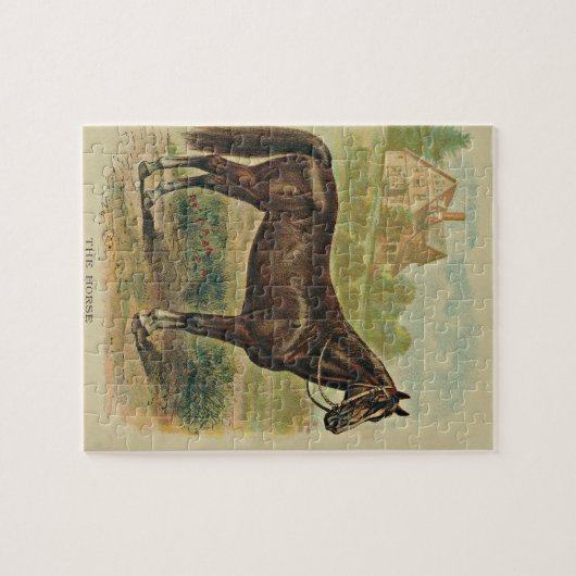 De paardpuzzel legpuzzel (Horizontaal)