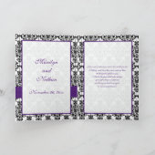 De paars, de Zwarte, en het Witte Damast danken u Bedankkaart (Binnen)