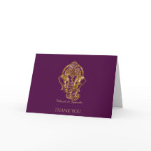 De paars en het Goud schitteren Indiër danken u