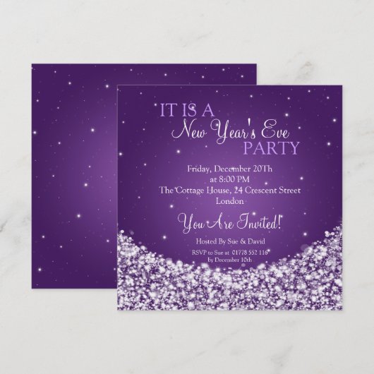 De Paars van de Fonkeling van de Nacht van de Kaart (Voorkant / Achterkant)