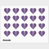 De Paars van de glamour houden Kalm Hart Sticker (Vel)