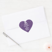 De Paars van de glamour houden Kalm Hart Sticker (Envelop)