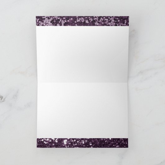 De Paars van de pruim schitteren de Gelukwensen Kaart (Binnen)