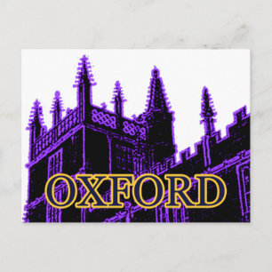 De Paars van de Spiralen van de Bouw van Oxford Briefkaart