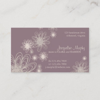 De Paars van het Gekrabbel van de bloem • Het Contactkaartje