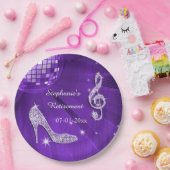 De paarse Bal van de Disco en de Pensionering van Papieren Bordje (Feest)