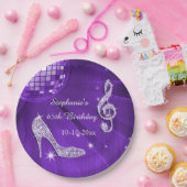 De paarse Bal van de Disco en de Verjaardag van Papieren Bordje (Feest)