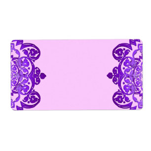 De paarse Bloemen Lege Grote Etiketten van de