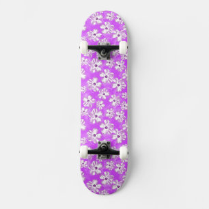De paarse Bloemen van de Hibiscus Persoonlijk Skateboard