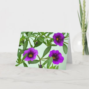 De Paarse Bloemen van Notecard Kaart