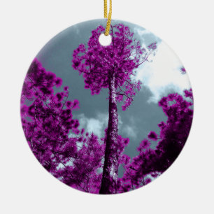 De Paarse boom Keramisch Ornament