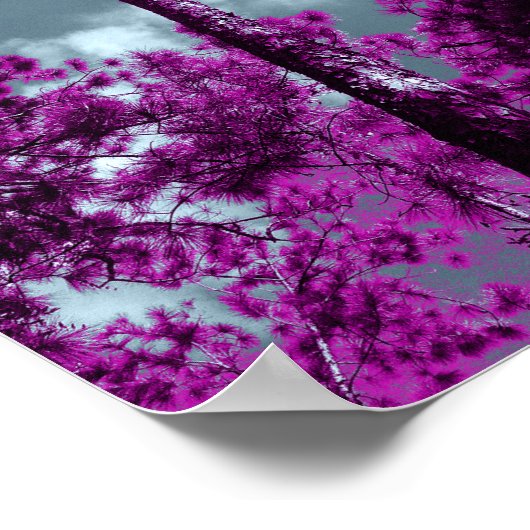 De Paarse boom Poster (Hoek)