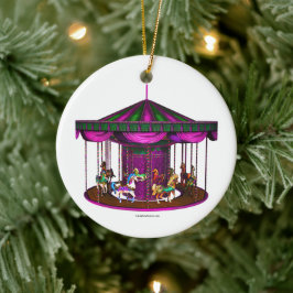 De Paarse carrousel Keramisch Ornament