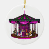De Paarse carrousel Keramisch Ornament (Voorkant)