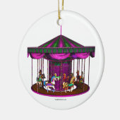 De Paarse carrousel Keramisch Ornament (Links)