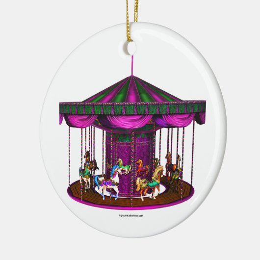 De Paarse carrousel Keramisch Ornament (Links)