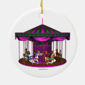 De Paarse carrousel Keramisch Ornament (Achterkant)