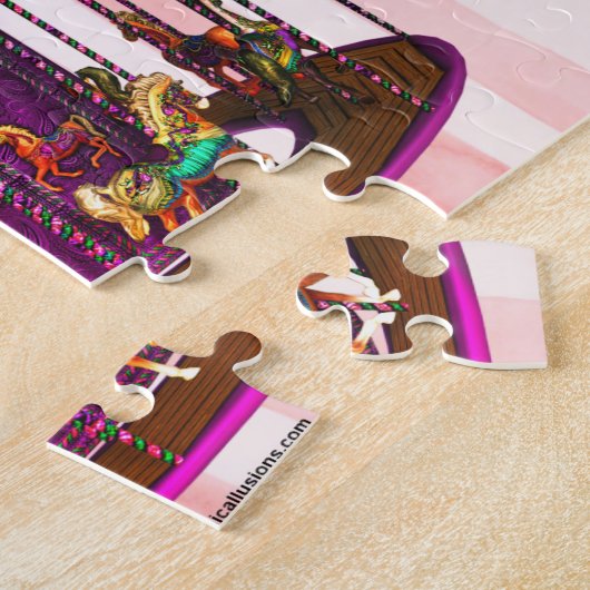 De Paarse carrousel Legpuzzel (Zijkant)