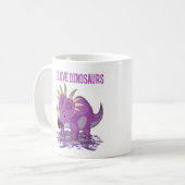 De Paarse Dinosaur, leuke dinosaurus.. Koffiemok (Voorkant links)