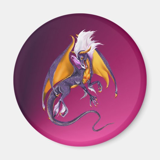 De Paarse Drakenmagneet Magneet (Voorkant)
