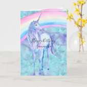 De paarse Droom van de Eenhoorn Aqua Kaart (Gele Bloem)