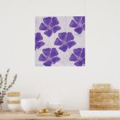 De paarse Druk van de Bloem Poster (Keuken)