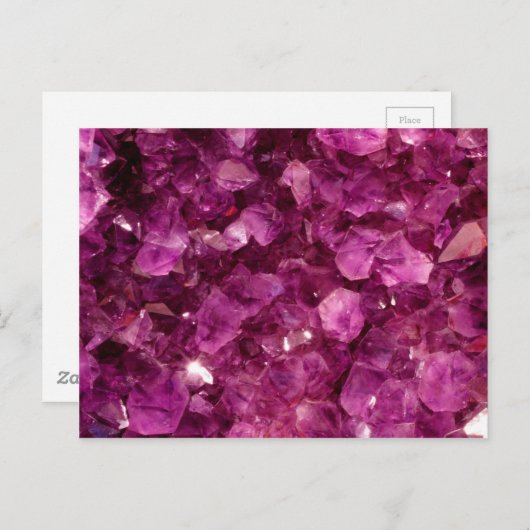 De Paarse Edelstenen van het violetkleurige Briefkaart (Voorkant / Achterkant)