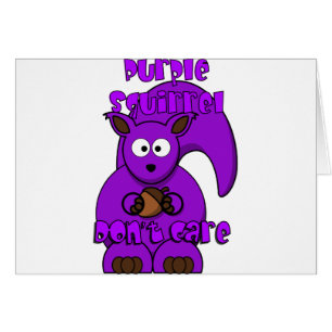 De paarse Eekhoorn geeft niet